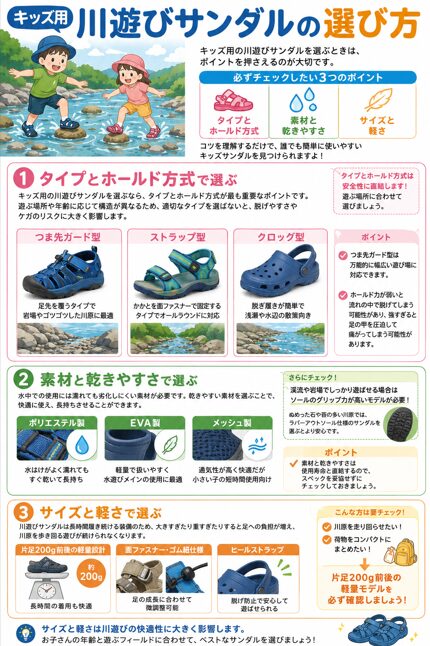 川遊び サンダル キッズ